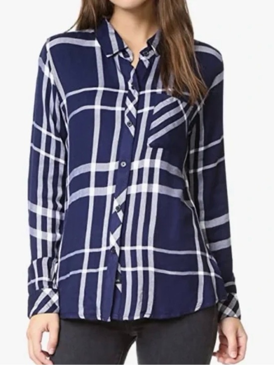 Rails Tops - RAILS Classic Navy Plaid Button-Down Shirt - Women